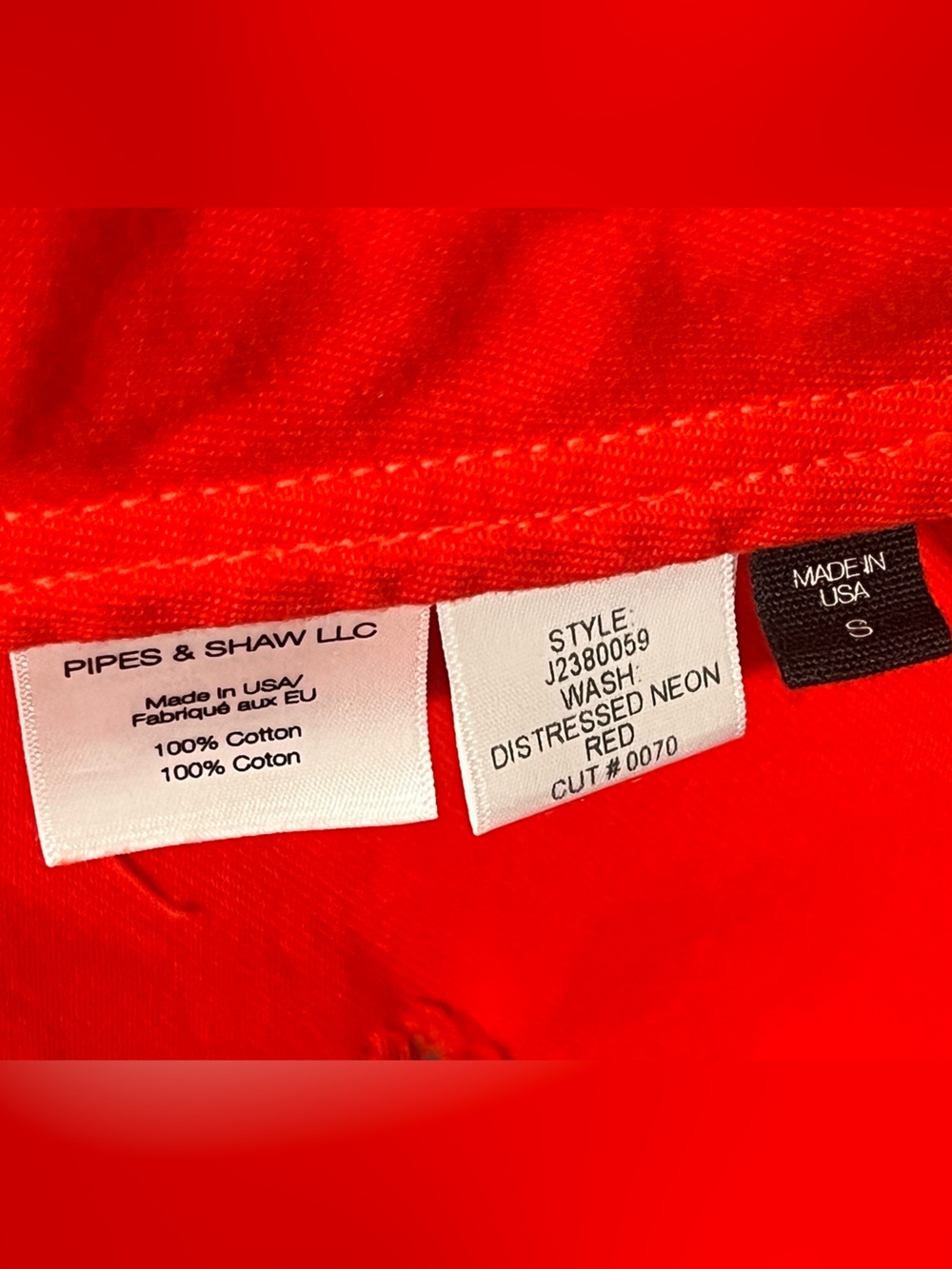 Veronica Beard Neon Red Distressed Jean Jacket - Picture 4 of 7